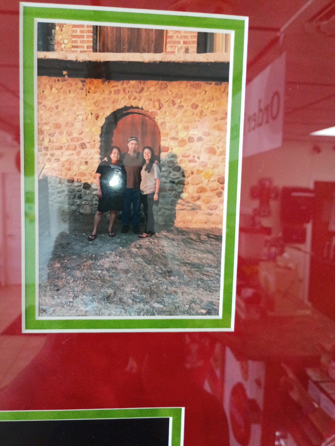 Paco's family together at a historic site